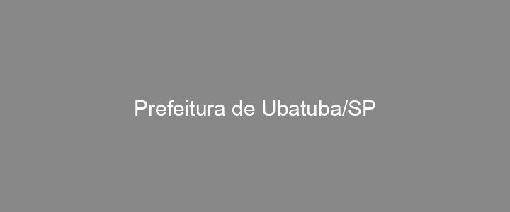 Provas Anteriores Prefeitura de Ubatuba/SP